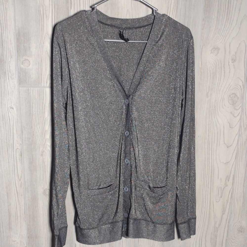 Shiniest, Shimmery Silver Cardigan!!